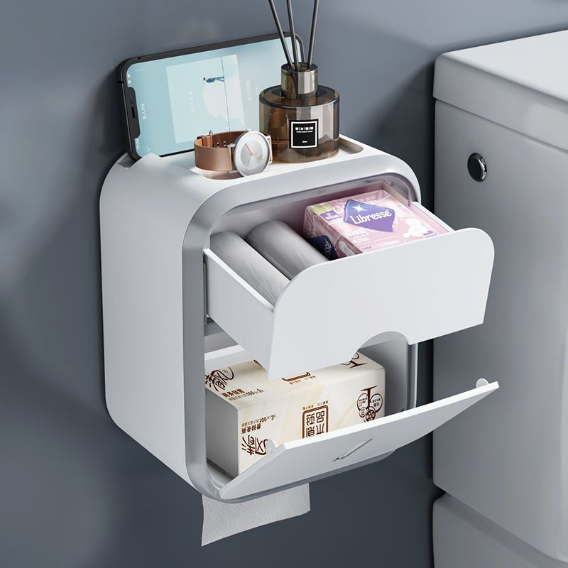 优勤卫生间纸巾盒厕所抽纸卫生纸置物架免打孔防水壁挂厕纸卷纸盒