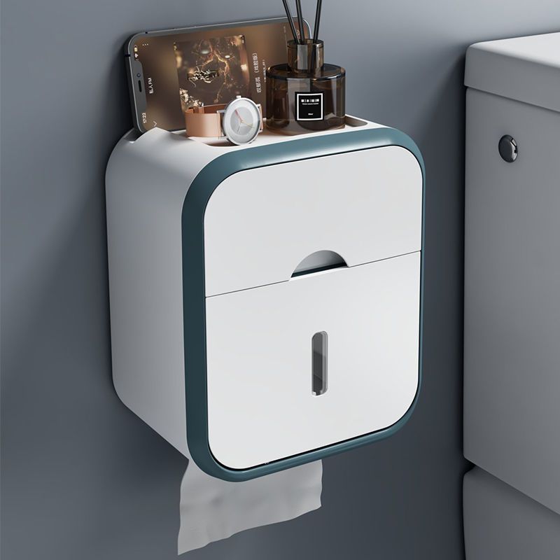 优勤卫生间纸巾盒厕所抽纸卫生纸置物架免打孔防水壁挂厕纸卷纸盒