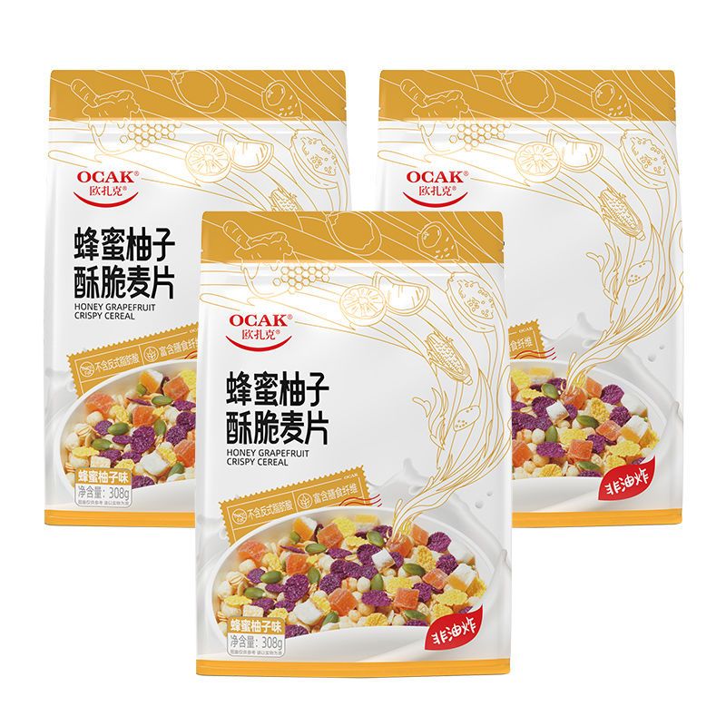 308克蜂蜜柚子酥脆麦片*3