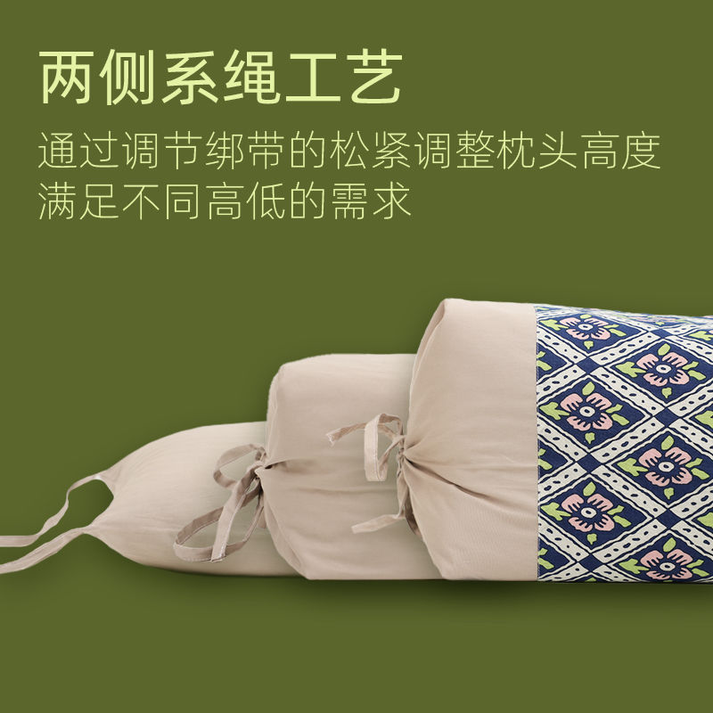 荞麦枕头助睡眠全荞麦皮壳高枕硬低枕成人家用护颈枕颈椎枕可调节