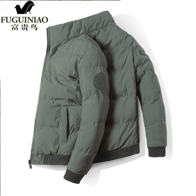 Fuguiniao Down Padded Jacket Men's Coat Autumn and Winter Warm Thickened Large Size Korean Version Large Size Baseball Uniform Men's Tops