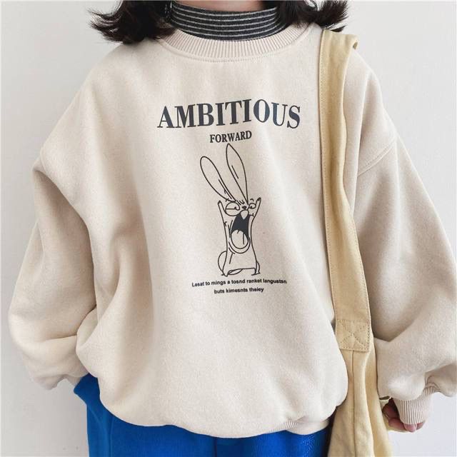 Sweater new casual sweater women's round neck loose long-sleeved small and medium-sized children's student pullover bottoming shirt ins tide