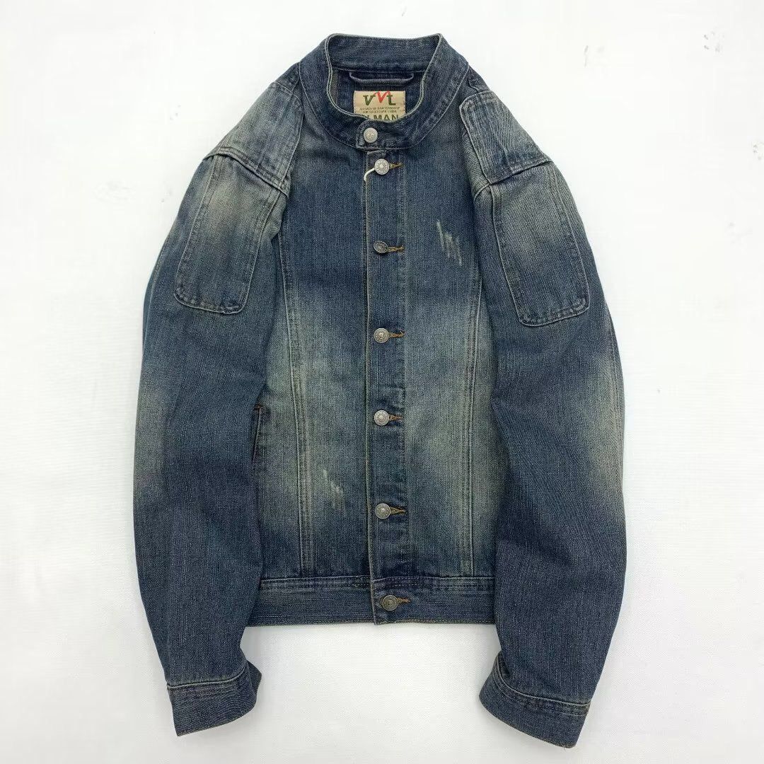 Slim Denim Short Jacket Men's Washed Old Patch Youth American Workwear Cotton Korean Style Autumn Stand Collar Jacket