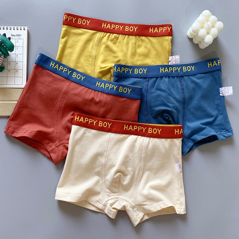 Children's underwear men's boxer pants pure cotton boys in the big boy baby child pupil boy boxer boy underwear