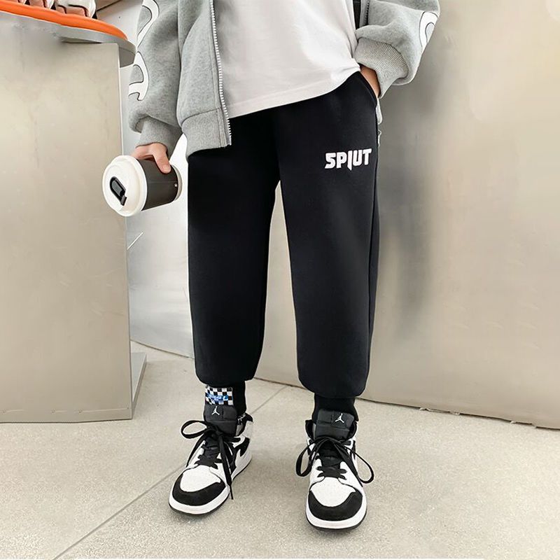 Boys' trousers spring and autumn  new trendy children's casual pants, middle and big children's Korean version of spring sports pants for primary school students