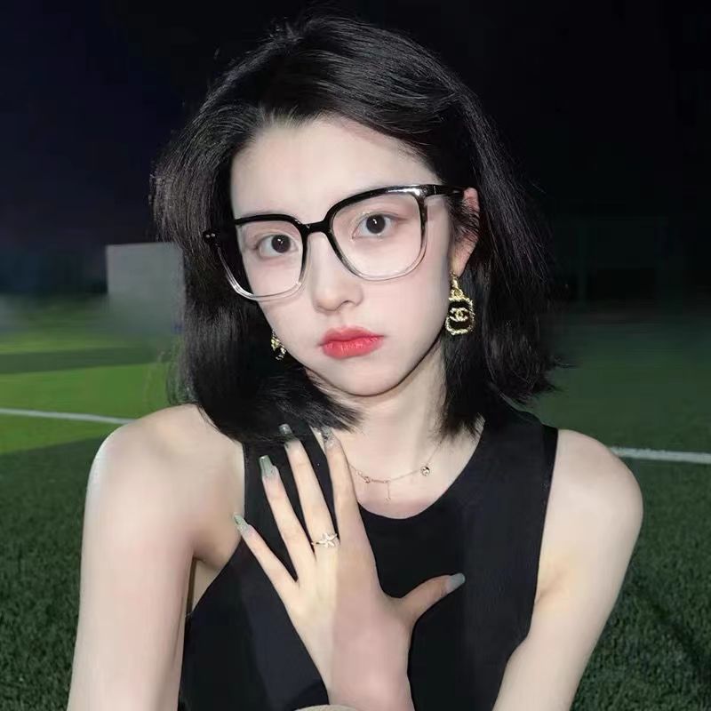 素颜神器眼镜女韩版潮黑框高级感近视可配度数大框大脸显瘦眼镜框