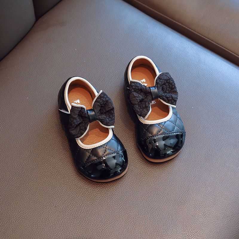 Girls' shoes leather shoes 2022 spring and autumn new British black big children's soft-soled single shoes baby children's leather princess shoes