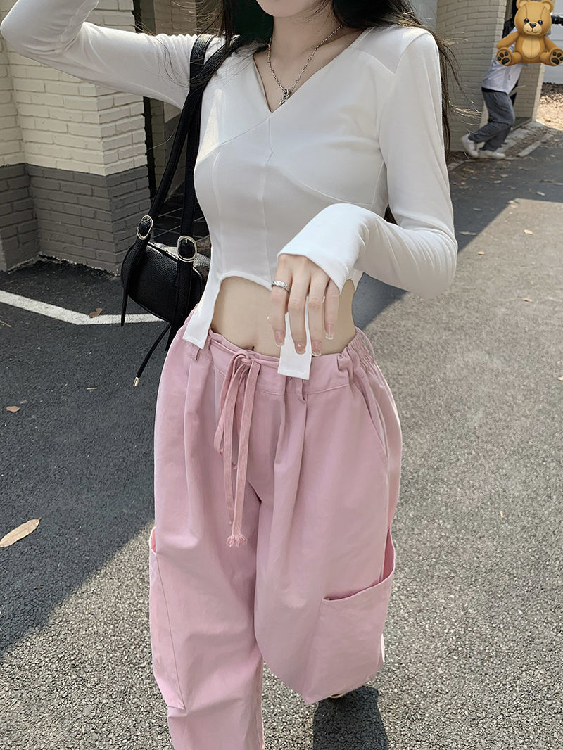 2023純欲風女裝時尚小眾秋季韓式套裝修身顯瘦運動休閒長褲兩件套