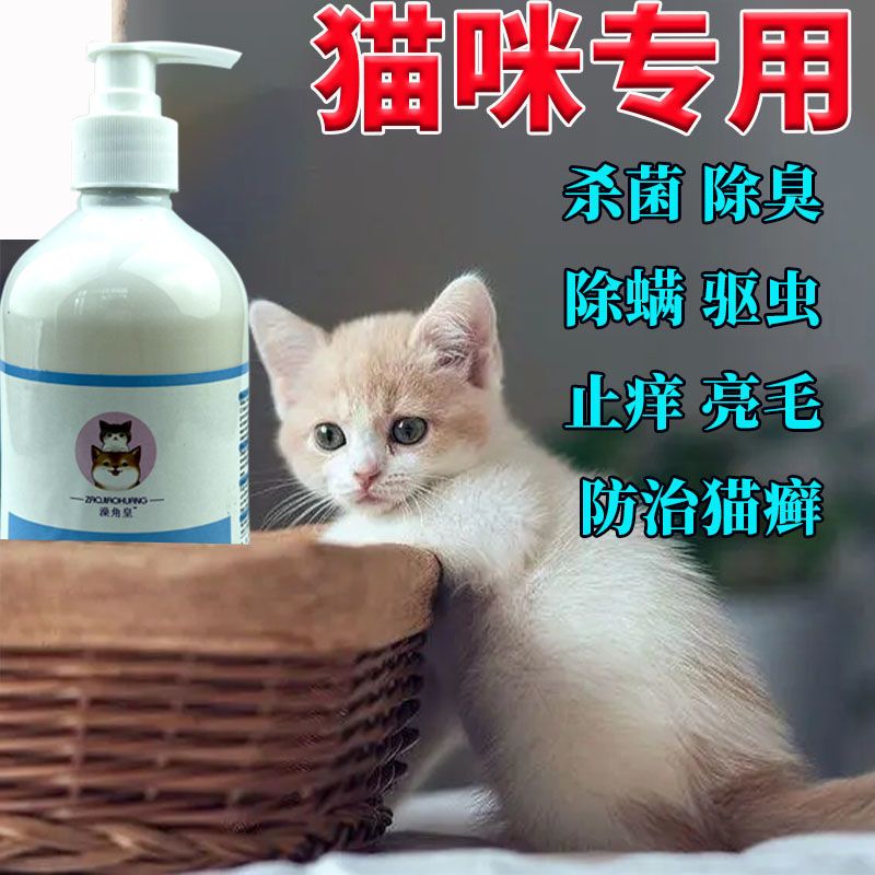 猫咪沐浴露除虱灭蚤猫专用香波猫洗澡沐浴液小猫杀螨抑菌清洁用品