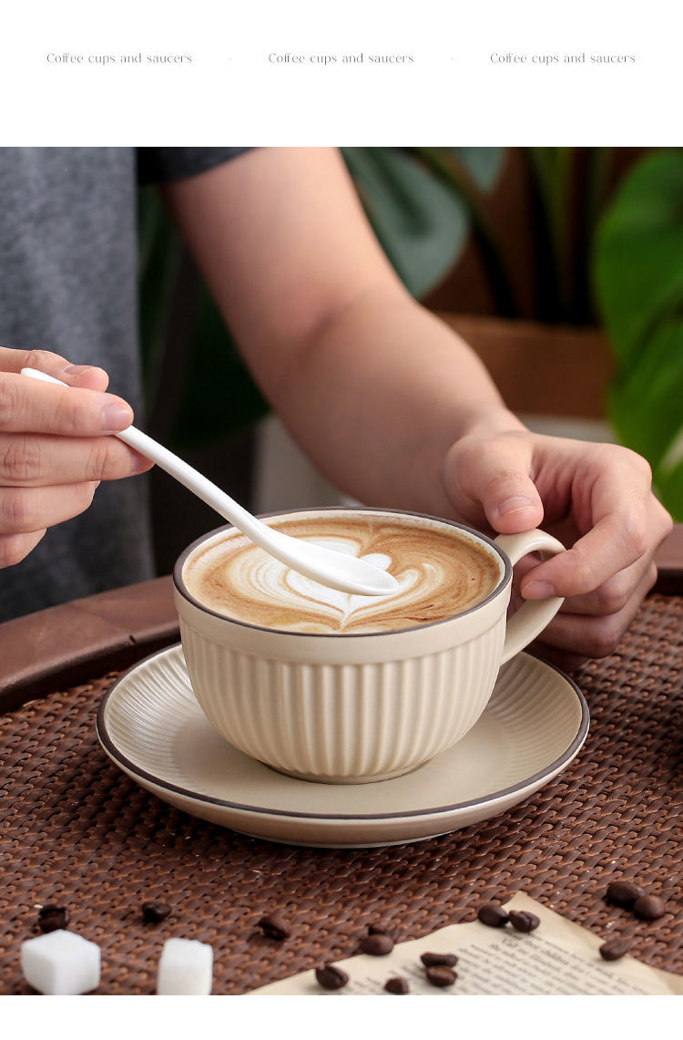 European Small Luxury Coffee Saucer Spoon Hanging Ear Ins Style Ceramic Latte Art Afternoon Tea Cup Set_voghion.com