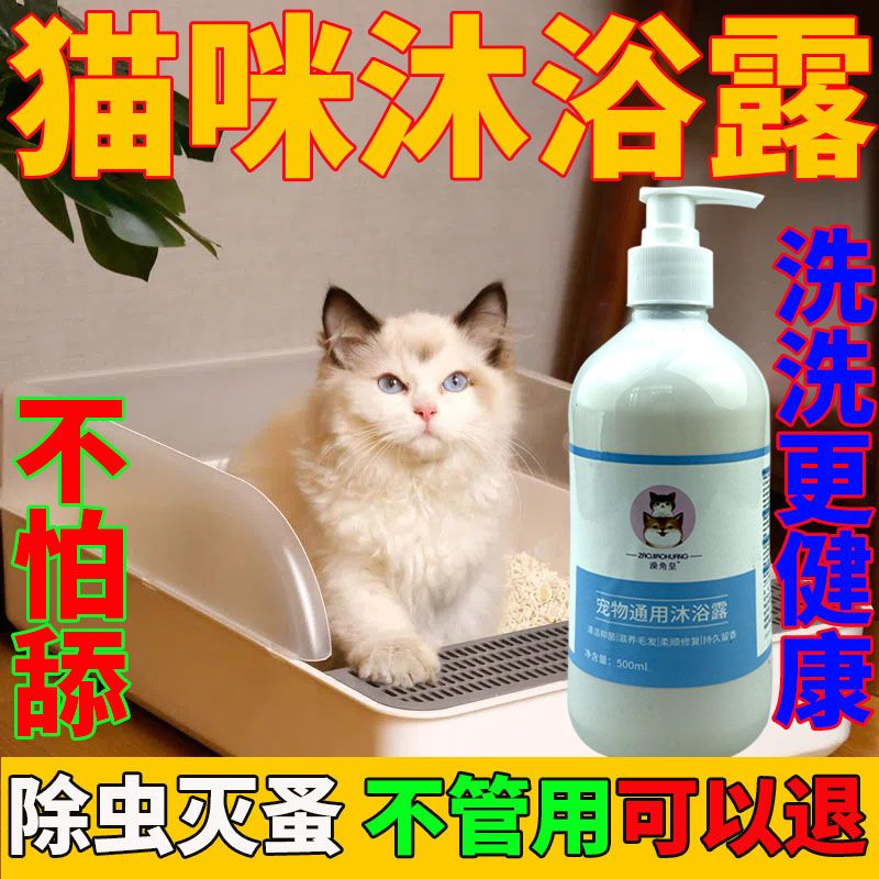 猫咪沐浴露除虱灭蚤猫专用香波猫洗澡沐浴液小猫杀螨抑菌清洁用品