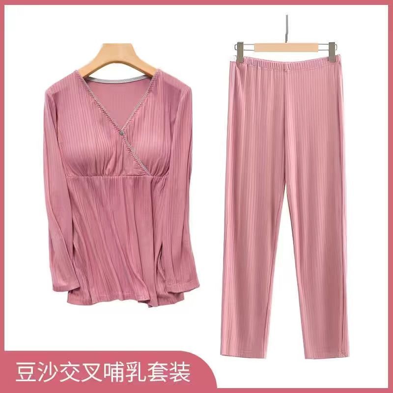 孕妇秋衣秋裤套装孕期哺乳睡衣月子服秋冬产后喂奶睡衣套装新款