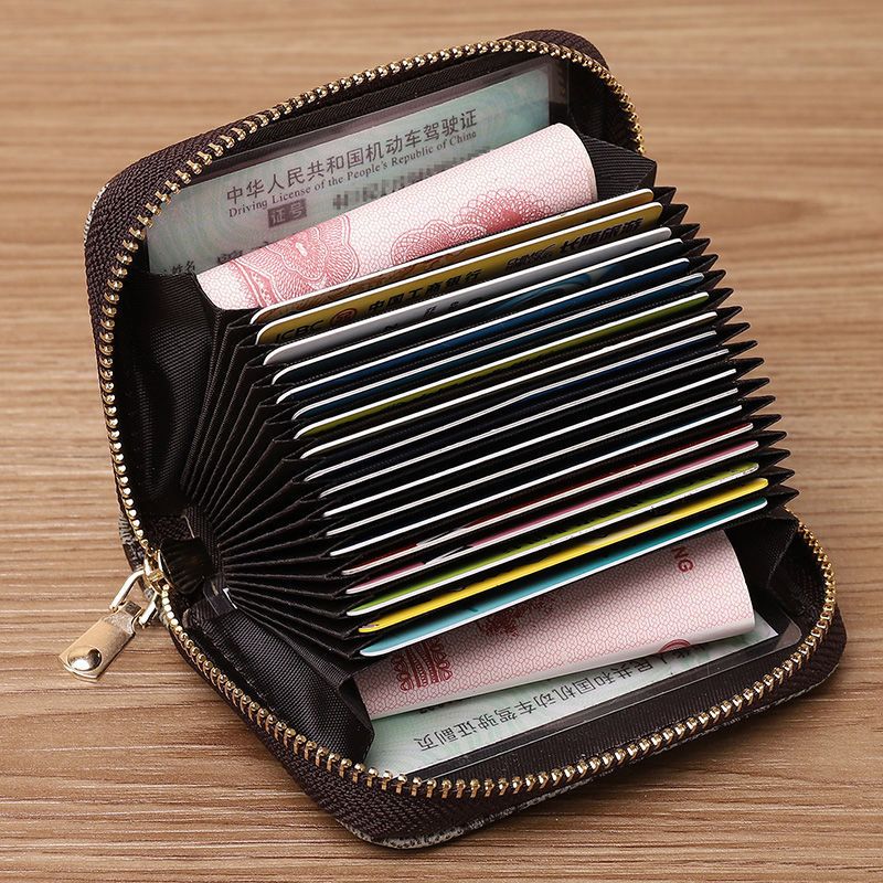 防盗刷风琴卡包女式防消磁多卡位超薄证件卡夹大容量驾照卡套钱包