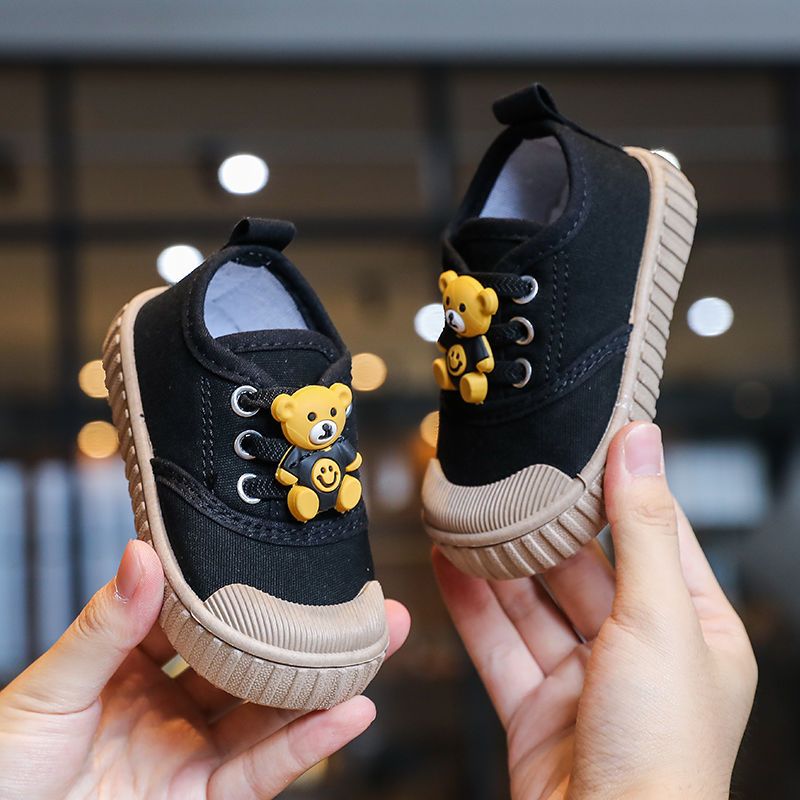 Autumn men's and women's baby shoes children's breathable canvas shoes 2-5 years old children's single shoes soft bottom toddler shoes mid-children's board shoes