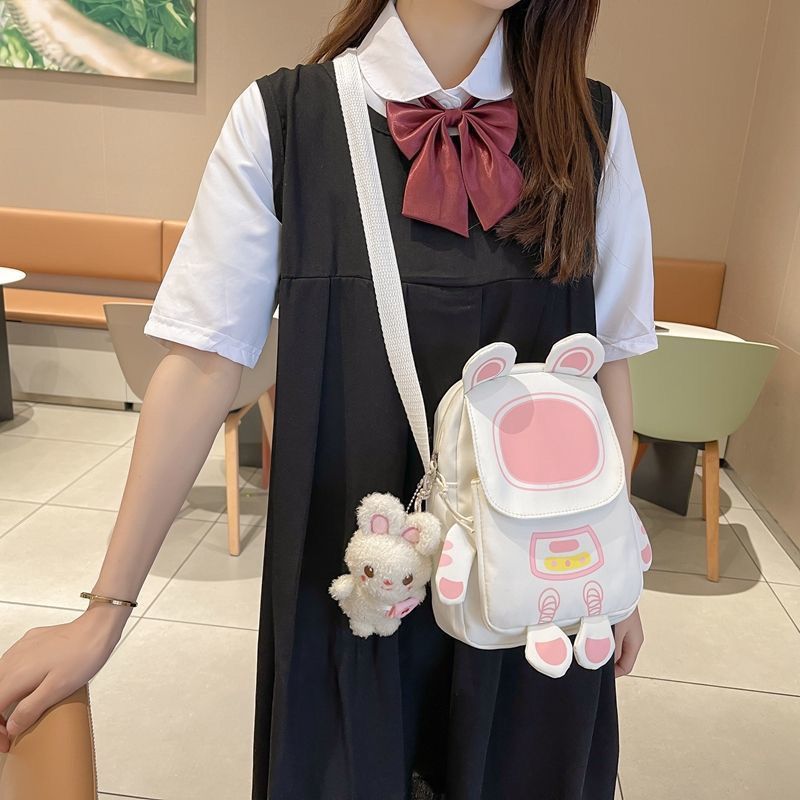 日系可愛小包夏季宇航員小清新尼龍防水包少女心高顏值單肩小挎包