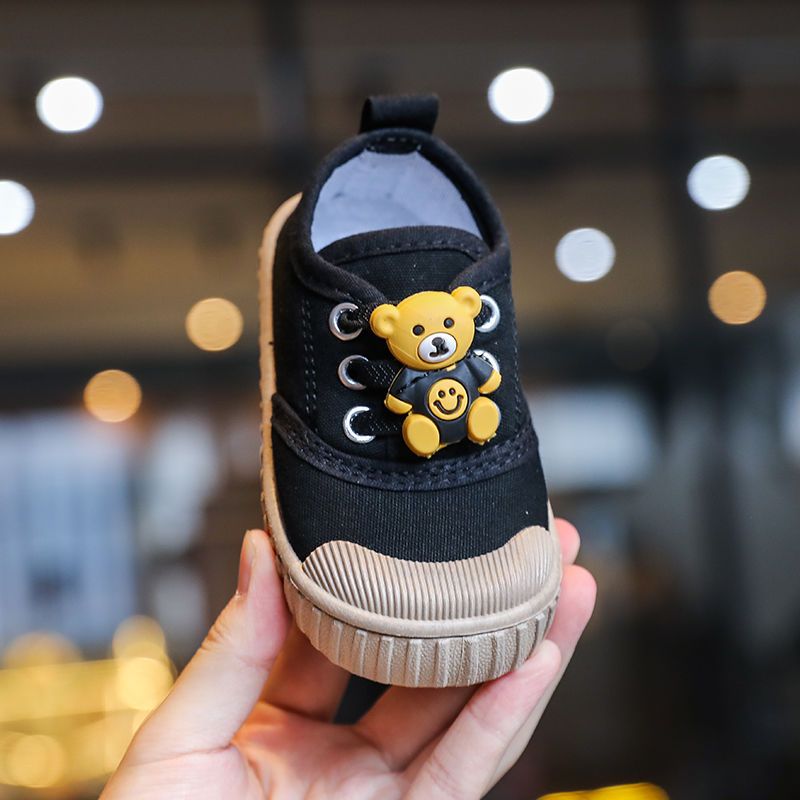 Autumn men's and women's baby shoes children's breathable canvas shoes 2-5 years old children's single shoes soft bottom toddler shoes mid-children's board shoes