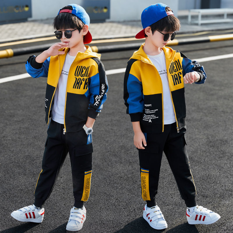 儿童装男童秋装套装2022新款中大童男孩运动春秋两件套帅气时髦潮