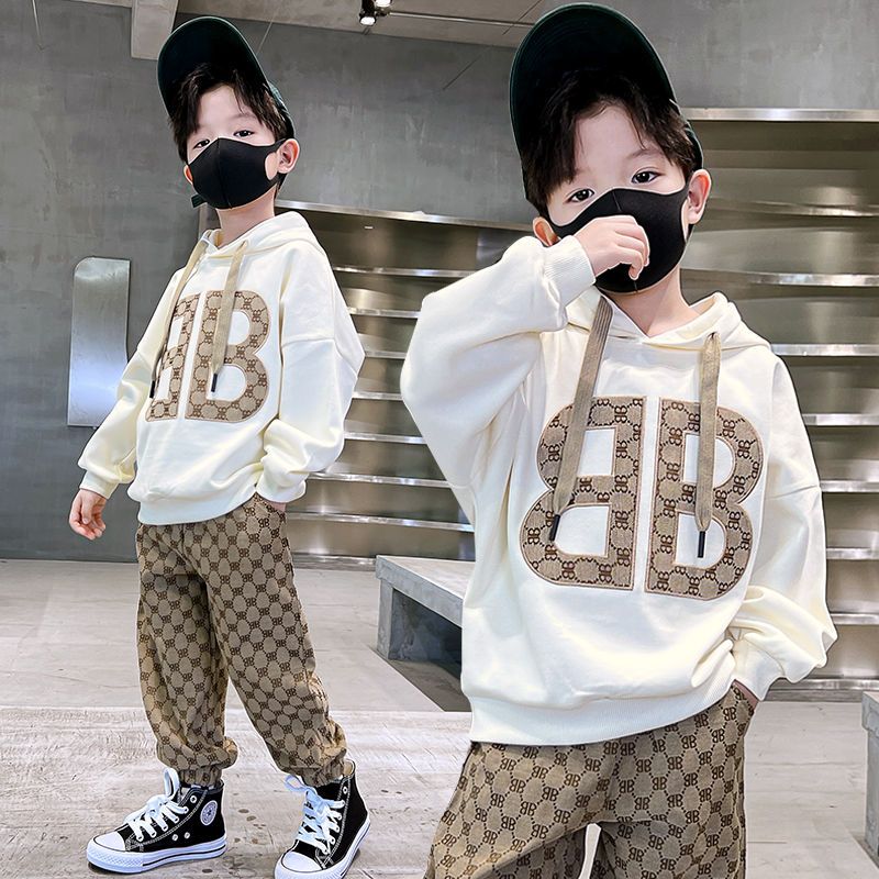 Boys spring casual suits 2023 new children's clothing, stylish boys, handsome spring and autumn fashionable street clothes