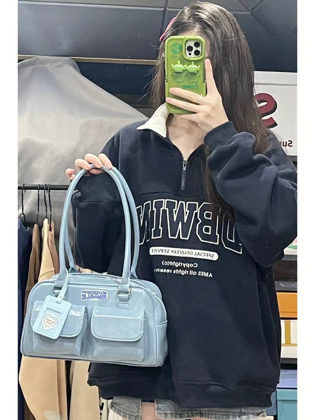 小眾新款法棍包復古油蠟皮雙口袋單肩腋下包高級感手提包包女