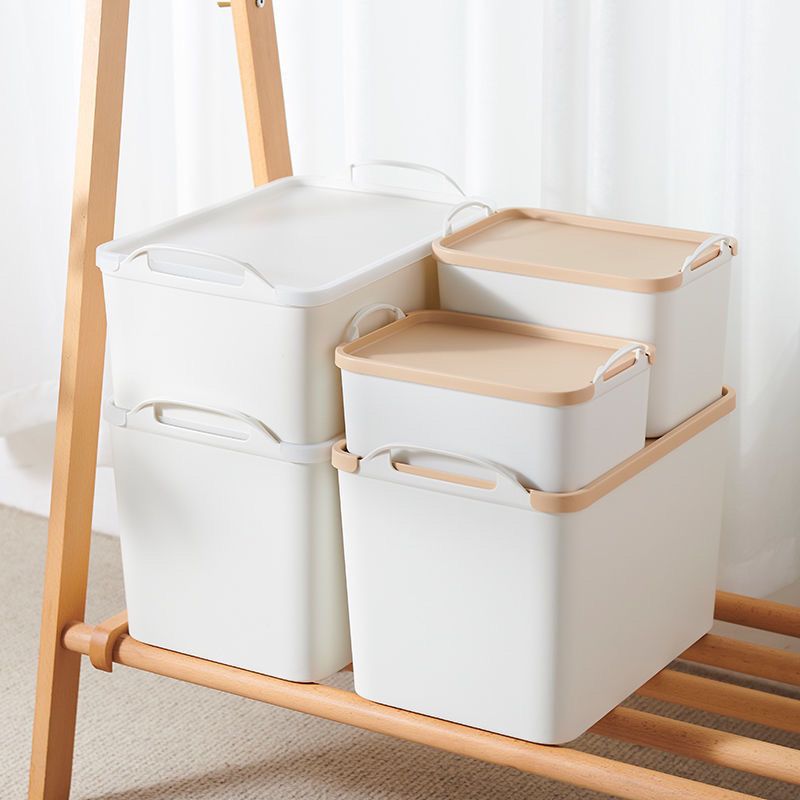 手提收纳箱家用大容量有盖储物盒杂物零食整理箱塑料盒简约收纳盒