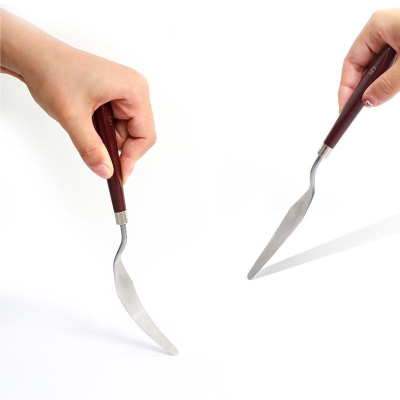 青竹油画棒专用刮刀丙烯水粉颜料美术生专用绘画工具平头调色刀