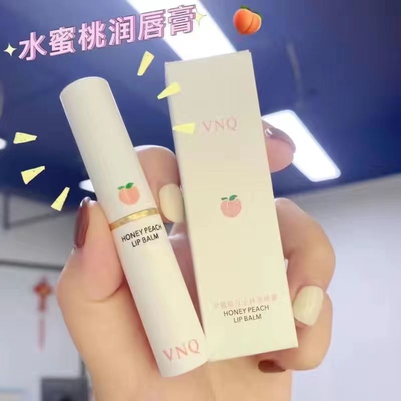 VNQ凡士林水蜜桃潤唇膏無色口紅防乾裂滋潤補水打底高顏值正品