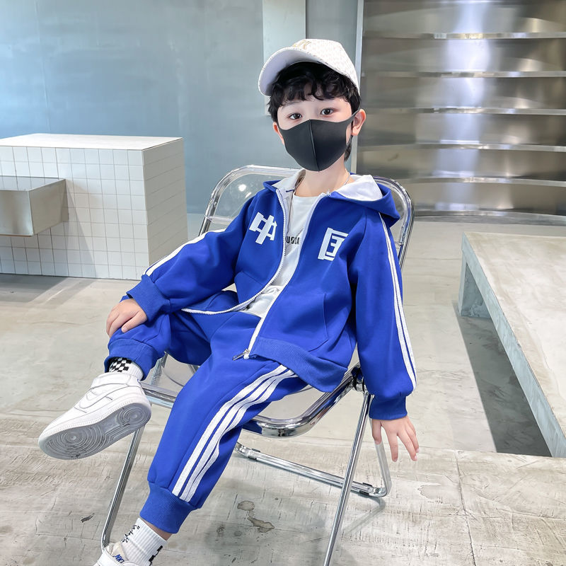 Boys' suit spring and autumn clothes new  children's handsome casual baby sports children's foreign style autumn clothes trend