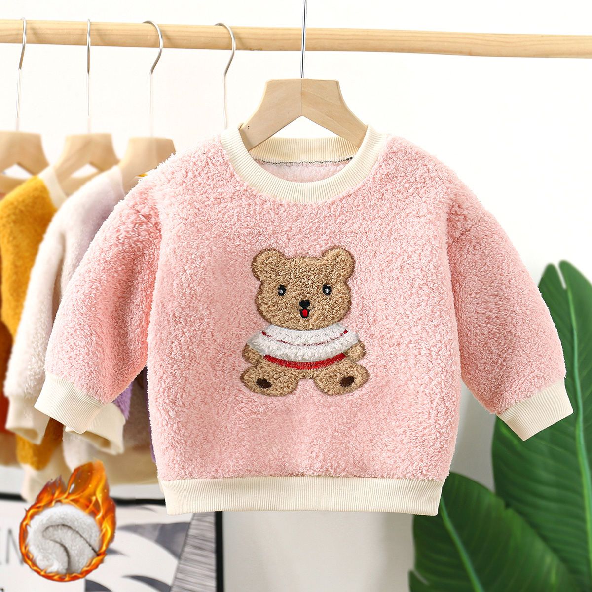 Children's fleece thickened sweater 2023 autumn and winter models 3 years old and 8 years old boys and girls clothes double-sided fleece warm autumn jacket