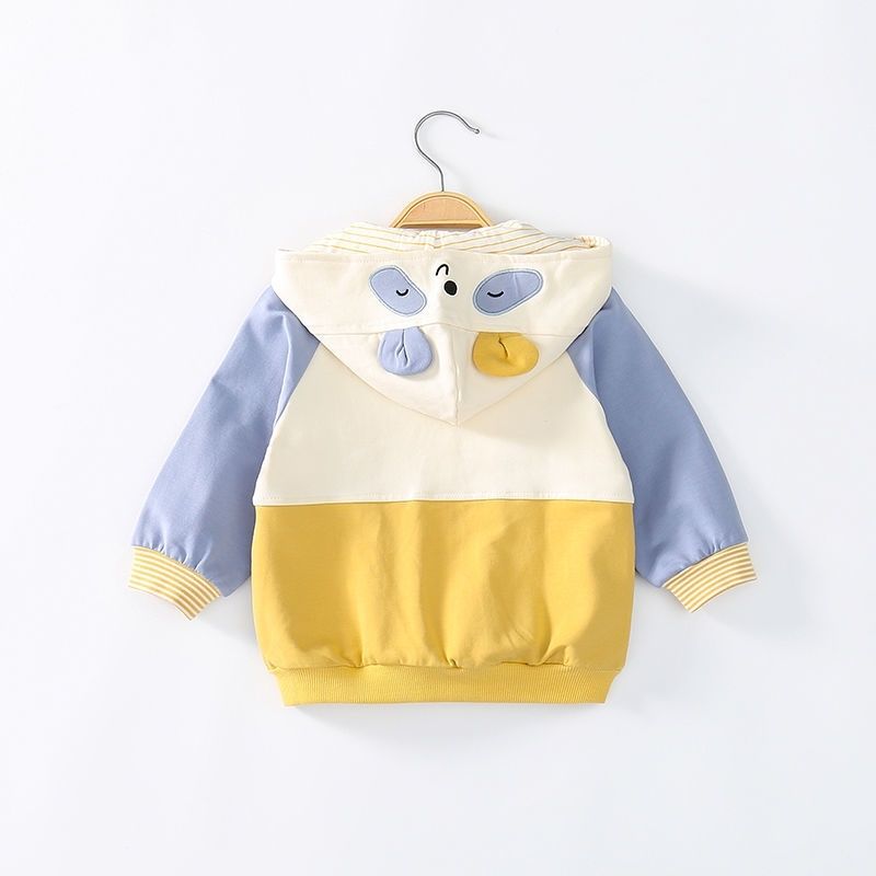 Children's coat autumn and winter boys baby children's clothing baby top girls outerwear foreign style fashionable long-sleeved hooded autumn clothing