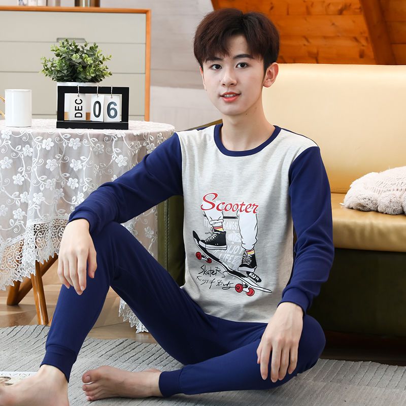 青少年保暖內衣套裝純棉秋冬男女童秋衣秋褲學生中大童兒童棉毛衫