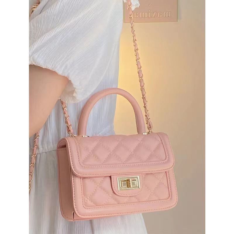 Niche high-end fashion small bag women  new one-shoulder Messenger bag girl Xiaoxiang style rhombic chain bag