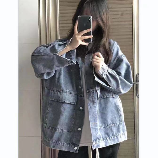 Denim jacket female Korean version loose autumn ins new small retro casual all-match student jacket tops