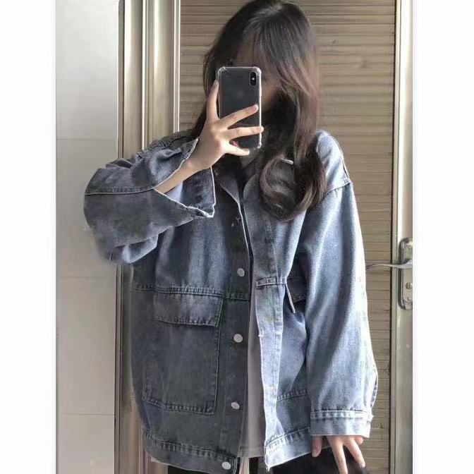 Denim jacket female Korean version loose autumn ins new small retro casual all-match student jacket tops