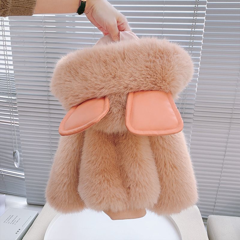 Girls' new winter jacket 2023 baby girl's fashionable autumn and winter velvet thickened warm wool sweater for children