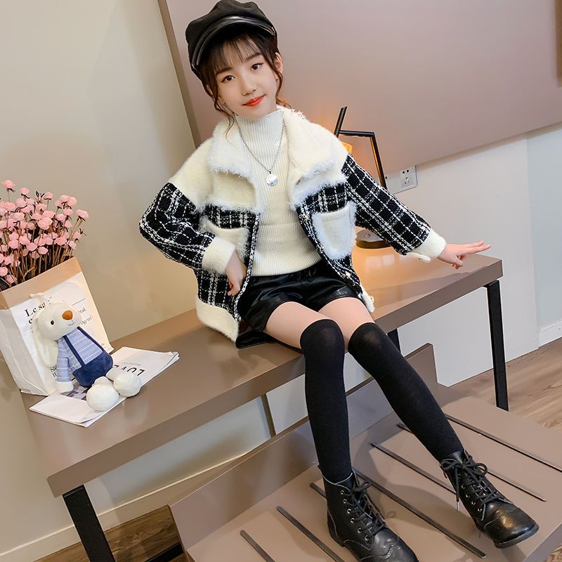 Girls' small fragrant wind jacket 2022 autumn clothes new big girls foreign style spring and autumn children's clothing Korean fashionable trendy clothes