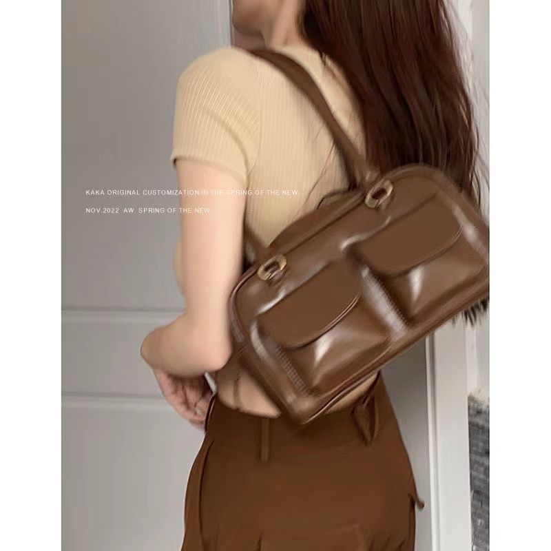 小眾設計腋下包包女夏2022新款復古大容量單肩包高級感通勤手提包