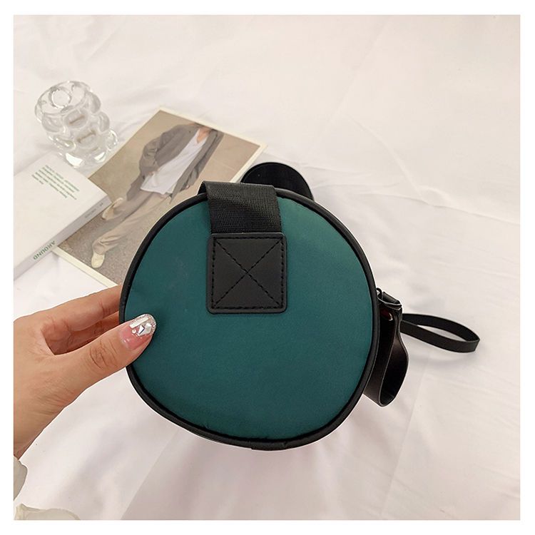 2024 neue Marke frauen Mode Leinwand Crossbody Brust Casual Große Kapazität Nylon Zylinder Tasche_voghion.com