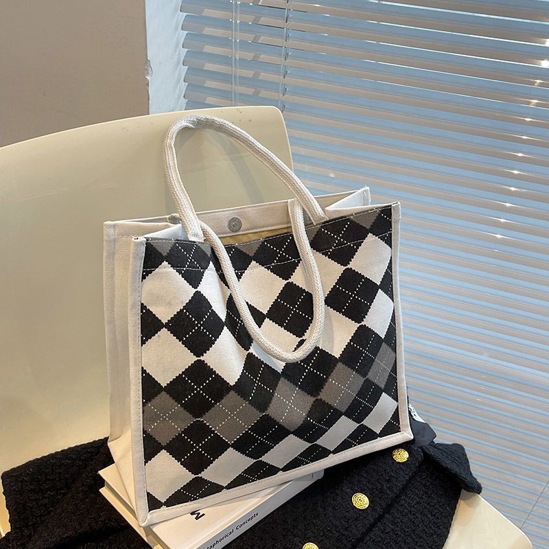 College Student Commuting 2026 Handbag Tote For Going Out, Women's Ins-style Casual Canvas Bag_voghion.com