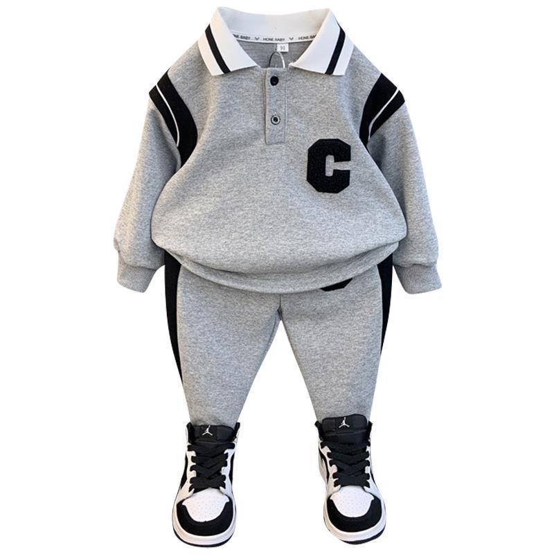 Babyfeet Boys Autumn and Winter Suit 2022 New Baby Winter Clothes Children's Handsome Fried Street Sports Children's Clothes