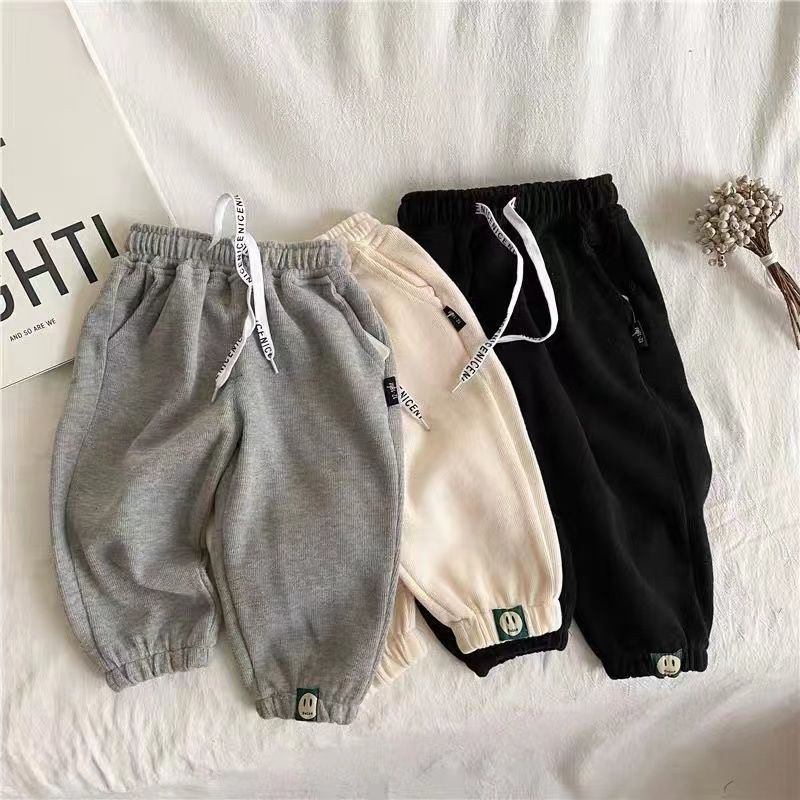 Children's autumn pants casual all-match  new baby boy loose comfortable soft sweatpants sweater tide