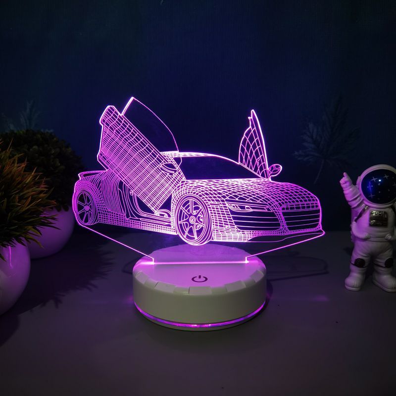 Kreative Illusion Schreibtischlampe Sport Design USB Nachtlicht Atmosphäre LED Fernbedienung Auto Tischplatte Kleines Ornament Geschenk_voghion.com