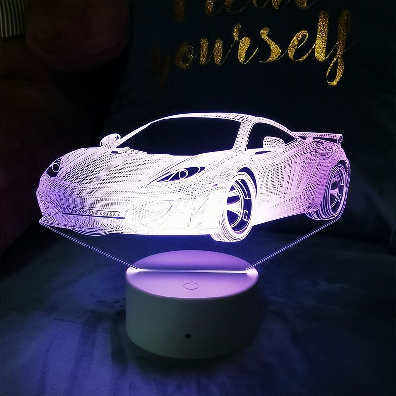 Kreative Illusion Schreibtischlampe Sport Design USB Nachtlicht Atmosphäre LED Fernbedienung Auto Tischplatte Kleines Ornament Geschenk_voghion.com