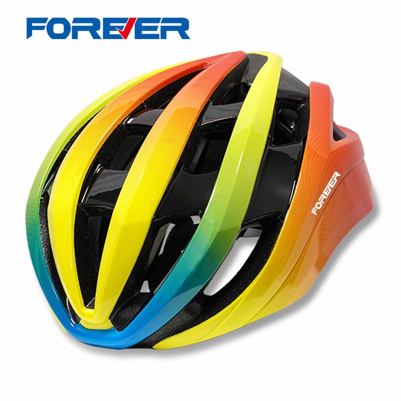 永久自行车骑行头盔多彩渐变色超轻通风透气夏季头盔自行车头盔