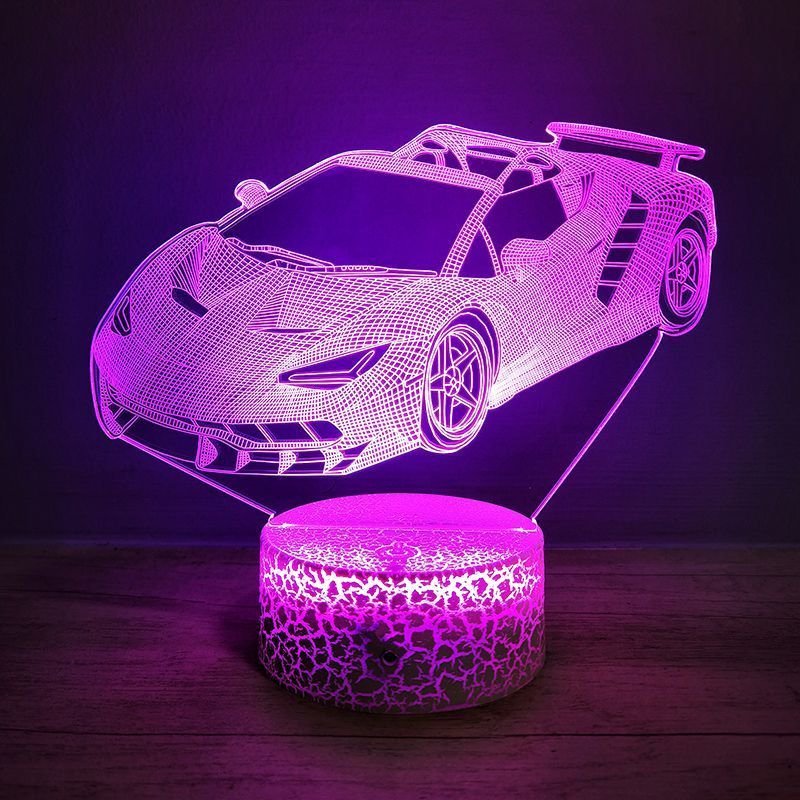 Kreative Illusion Schreibtischlampe Sport Design USB Nachtlicht Atmosphäre LED Fernbedienung Auto Tischplatte Kleines Ornament Geschenk_voghion.com