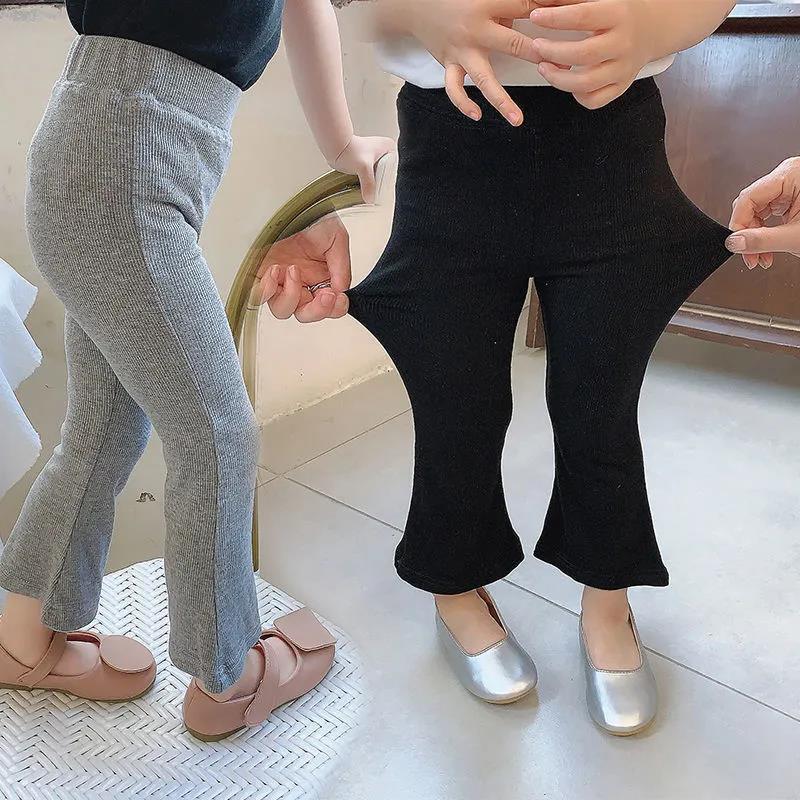 女童褲子小童喇叭褲韓版薄款女童褲子春秋款嬰兒喇叭褲秋季打底褲
