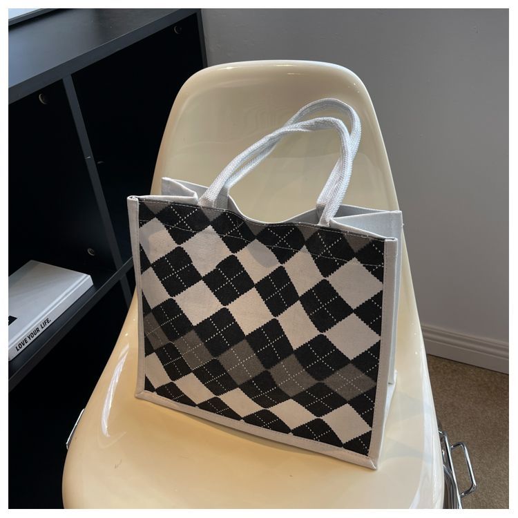 Damernas casual canvas tote väska för vardag och studier_voghion.com