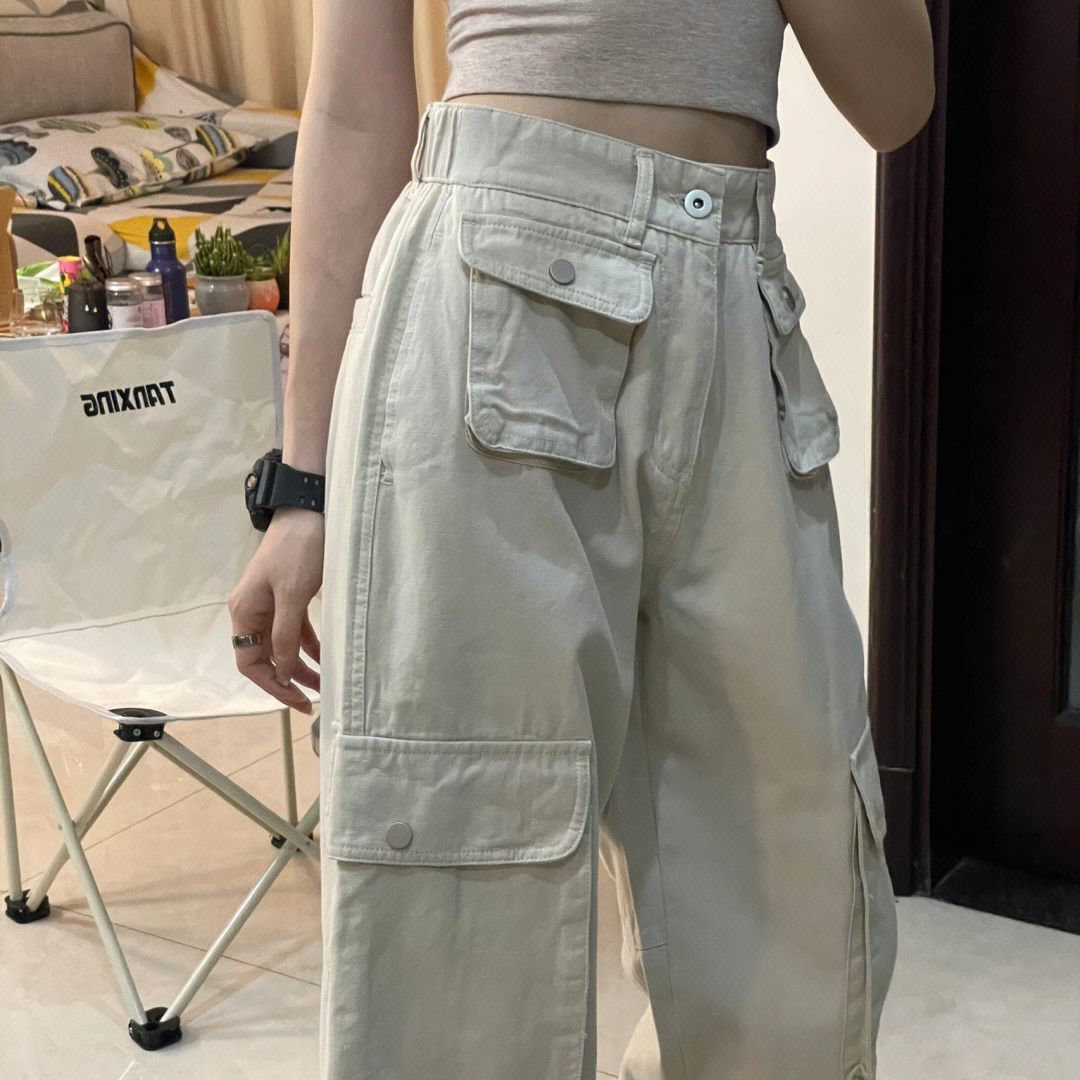 European and American high street American overalls women's loose straight tube thin casual pants high waist autumn and winter new wide-leg trousers
