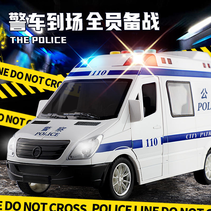 120救护车警车玩具车儿童仿真合金超大号惯性汽车模型男孩消防车1