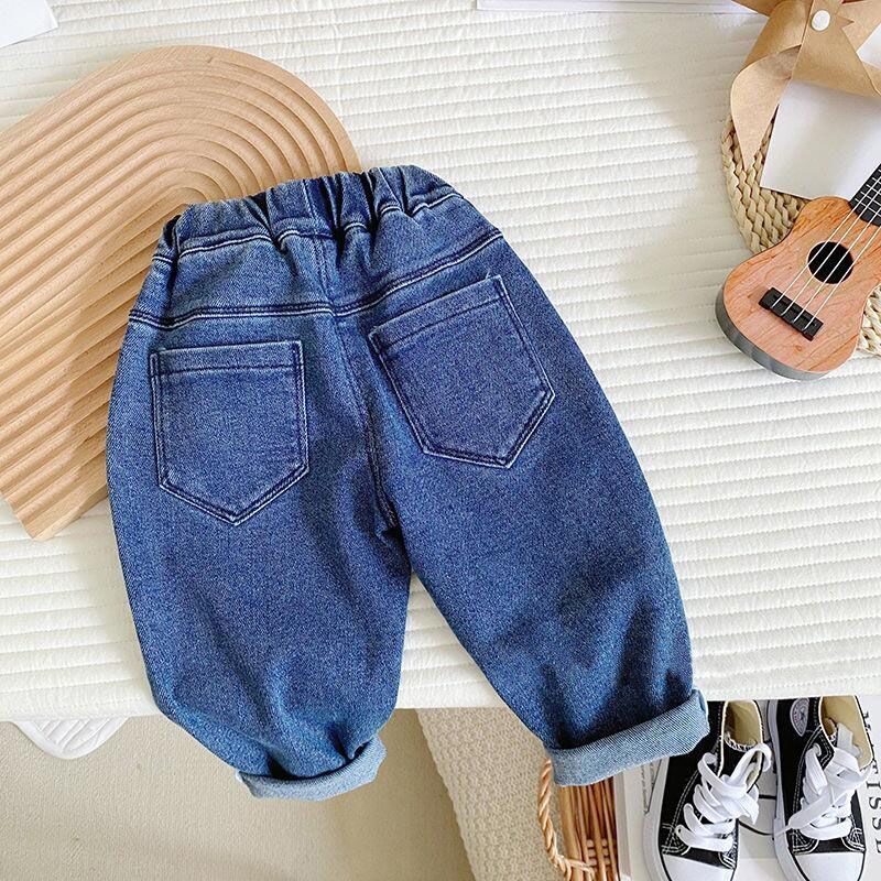 Children's Jeans Boys Autumn Pants Thin Section Children's Autumn Clothes 2023 New Baby Korean Stripes Outerwear Trendy