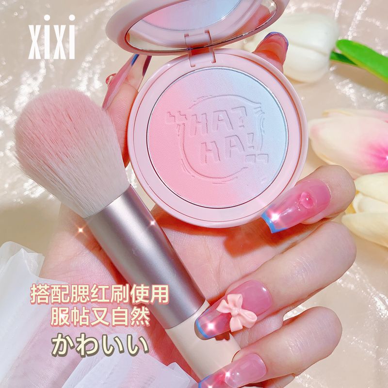 xixi腮紅三色漸變盤超高顏可愛純欲風防水防汗多色組合學生黨必備